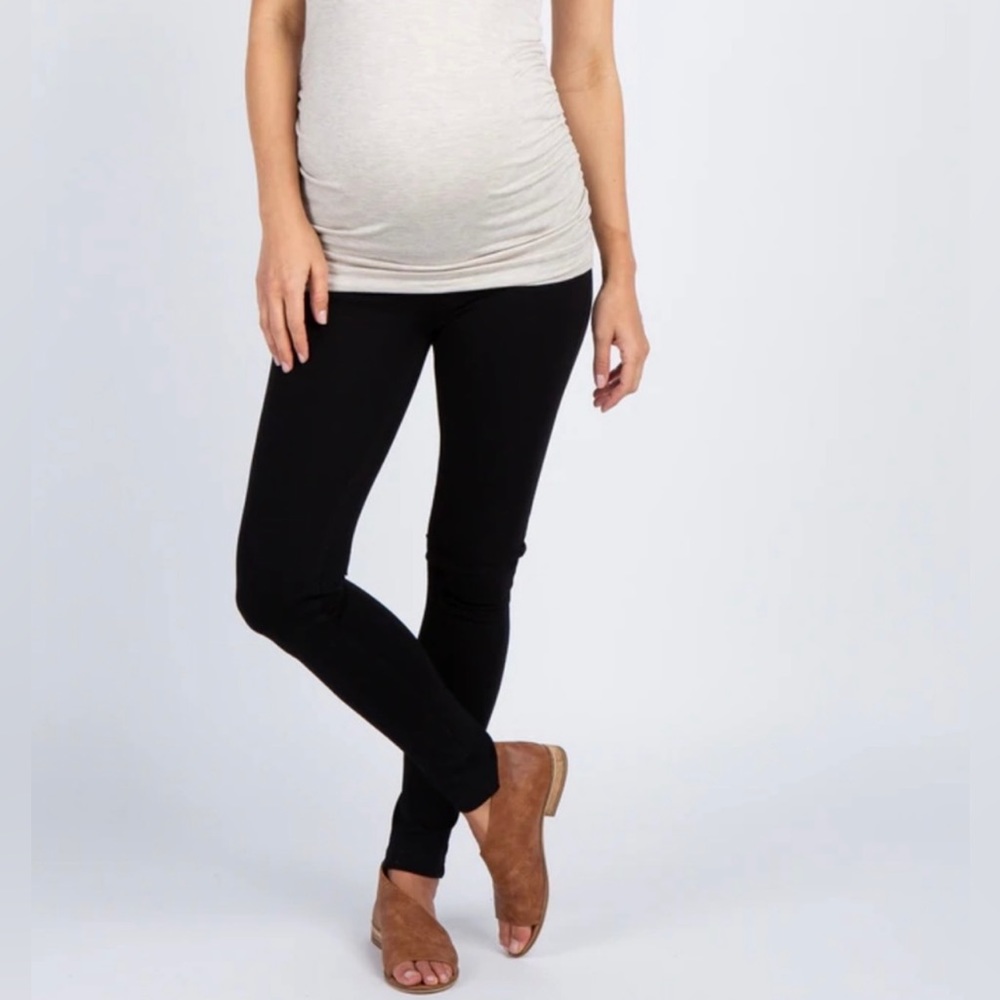 Pinkblush Maternity Belly Band Black Jeggings Size Small